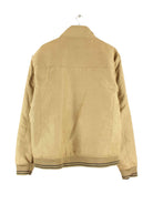 Vintage y2k Suede Bomber Jacke Beige XL (back image)