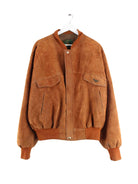 Vintage y2k Suede Bomber Jacke Braun L (front image)