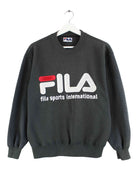 Fila 90s Vintage Embroidered Sweater Grau S (front image)