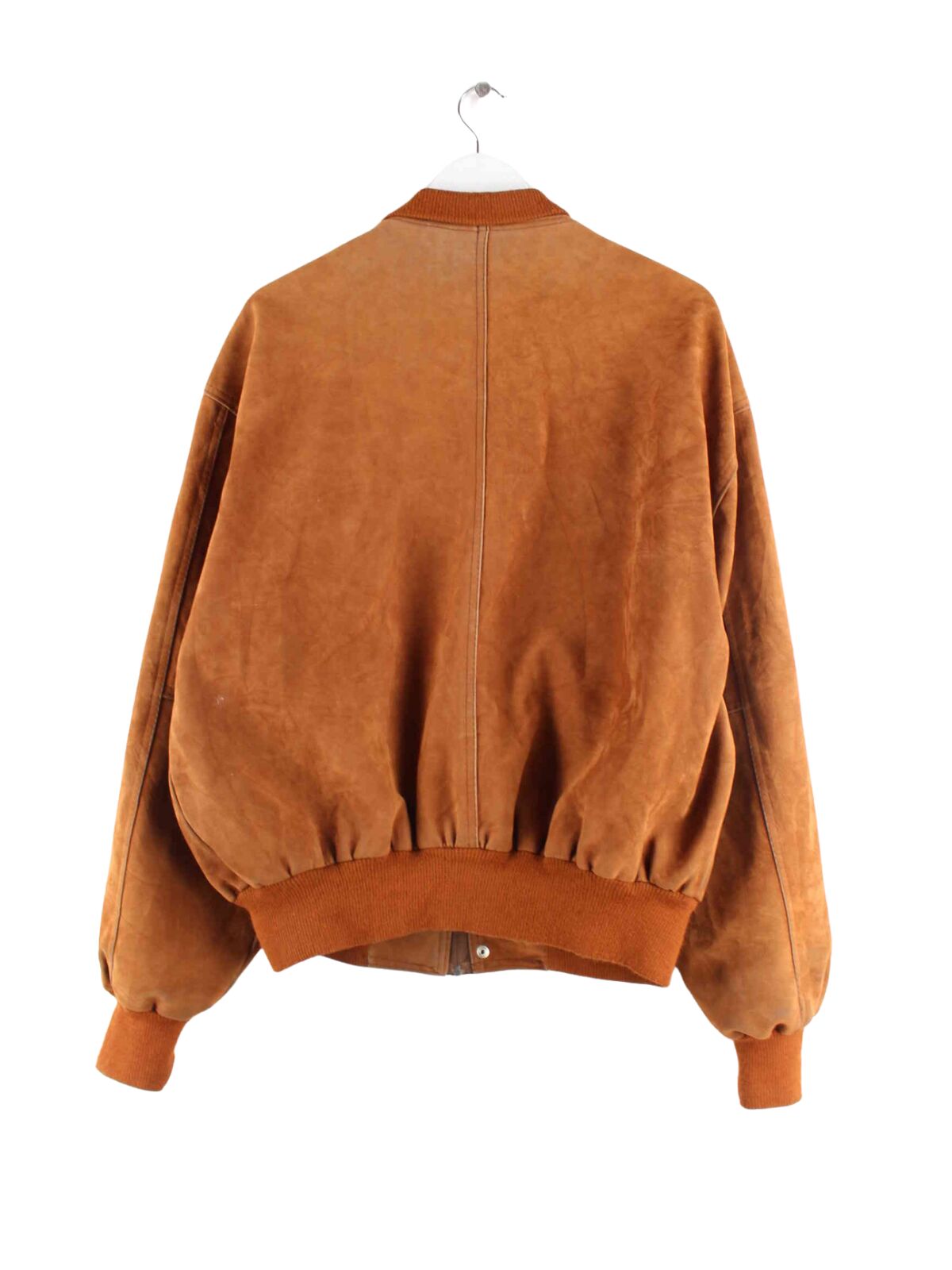 Vintage y2k Suede Bomber Jacke Braun L (back image)