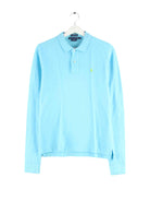 Ralph Lauren Damen y2k Langarm Skinny Polo Blau L (front image)