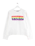 Ralph Lauren Damen Rainbow Print Sweater Weiß L (front image)