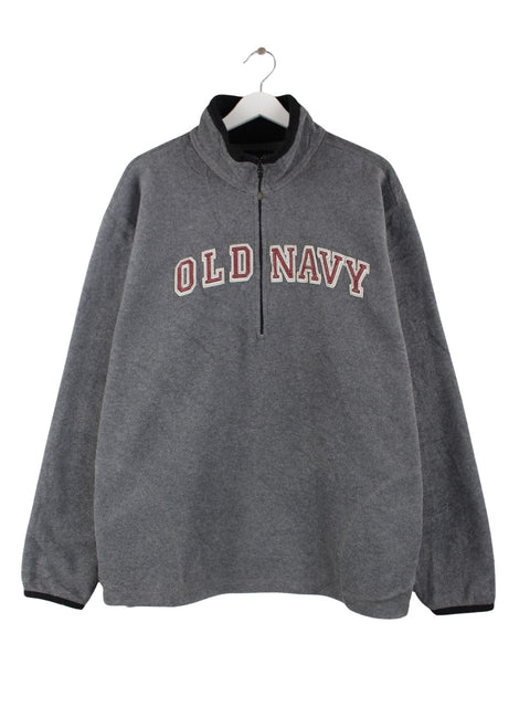 Old Navy Half Zip Fleece Jacke Grau XXL