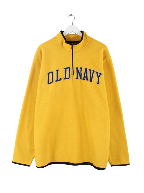 Old Navy Half Zip Fleece Jacke Gelb XXL