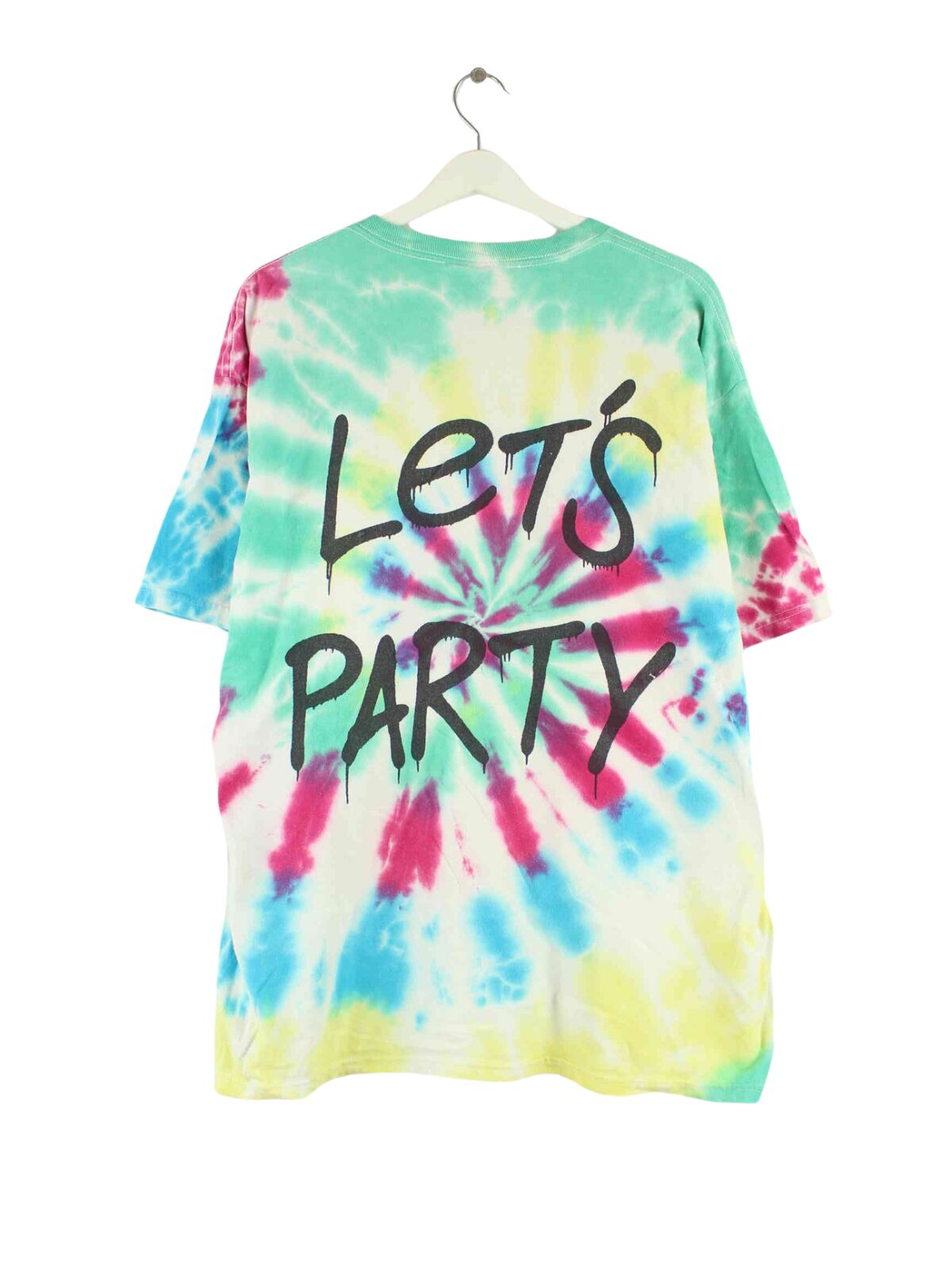 Vintage Loser Print Tie Dye T-Shirt Mehrfarbig XL (back image)