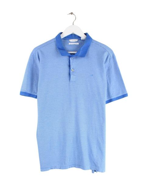 Calvin Klein Liquid Touch Striped Polo Blau L