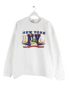 Fruit of the Loom 90s New York Print Heavy Cotton Sweater Weiß L (front image)