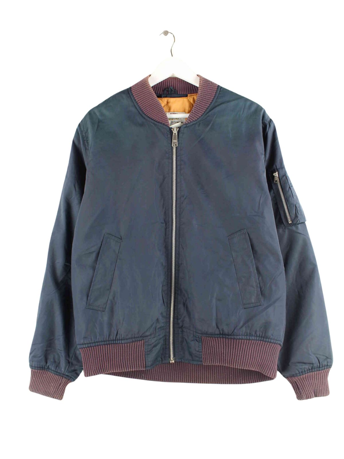 Vintage 90s Bomber Jacke Blau L (front image)