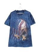 The Mountain USA Print T-Shirt Blau L (front image)