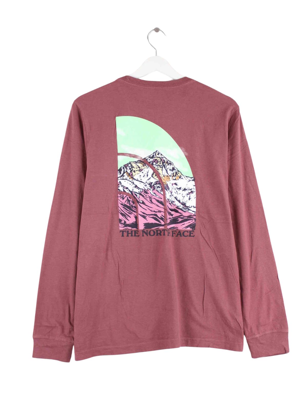 The North Face Damen Mountain Print Sweatshirt Rot L (back image)