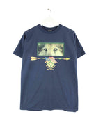 Fruit of the Loom 90s Vintage Ockanickon Print T-Shirt Blau M (front image)