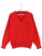 Paul & Shark 90s Vintage V-Neck Pullover Rot L (front image)