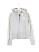 Champion Damen Embroidered Zip Hoodie Grau M (front image)