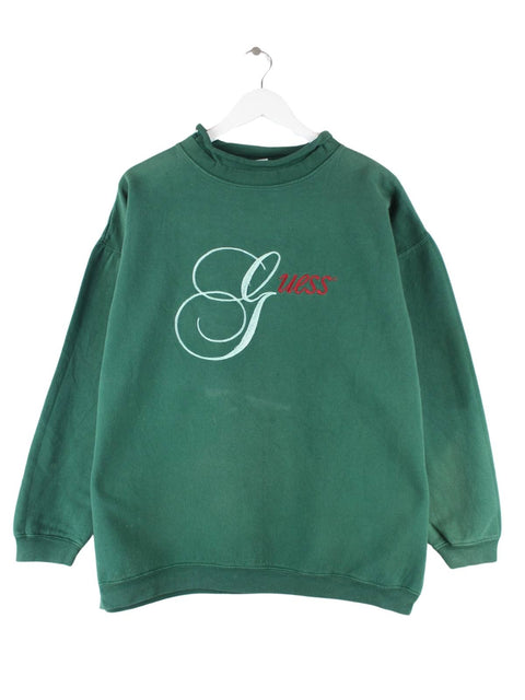 Guess 90s Vintage Embroidered Sweater Grün XL