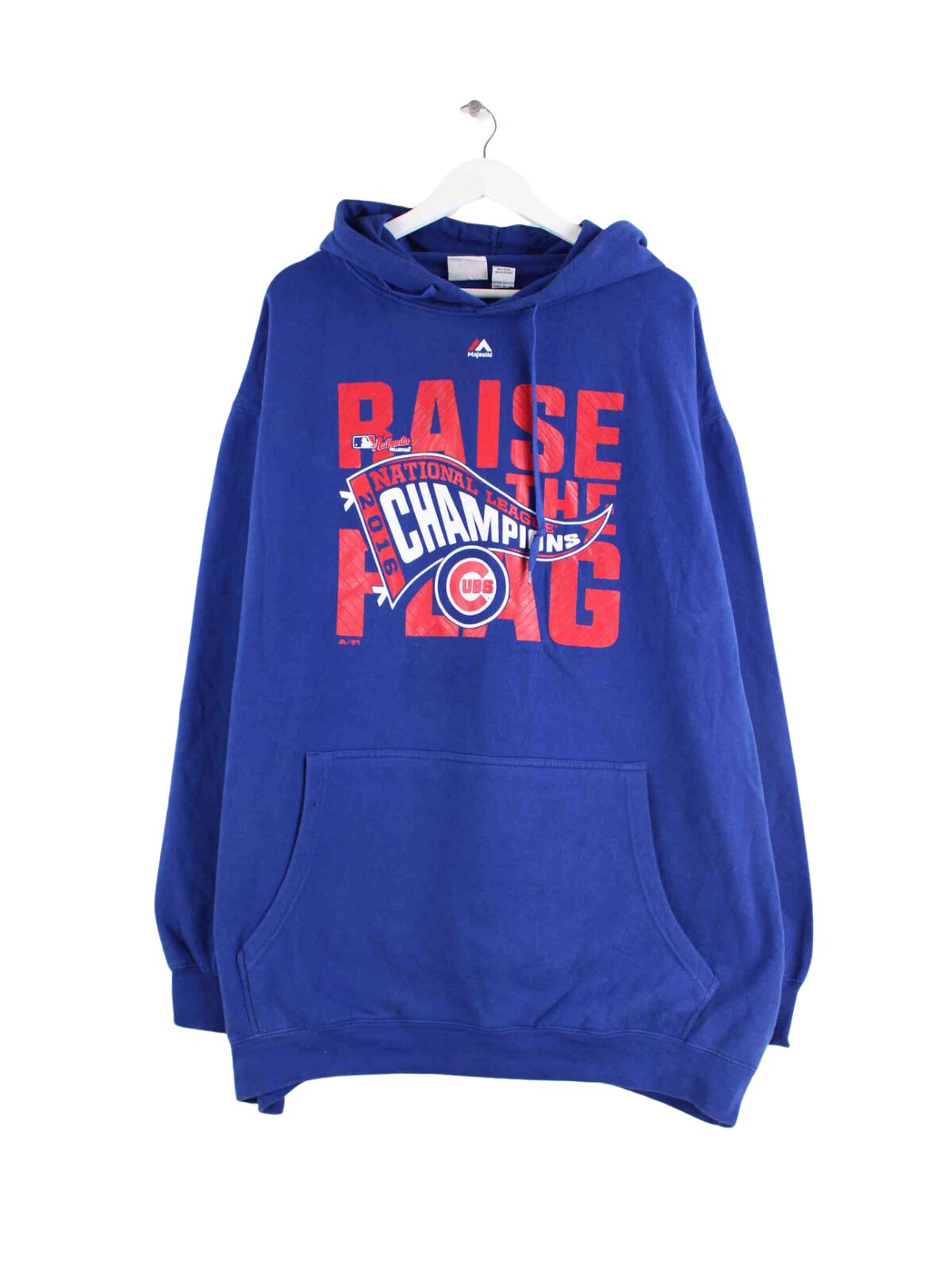 Majestic MLB Cubs Print Hoodie Blau 3XL (front image)