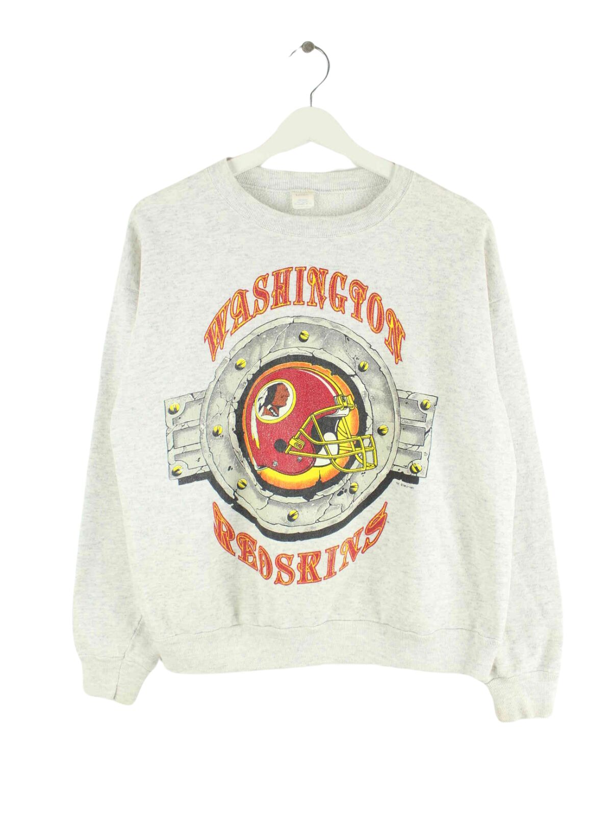 Vintage Damen 1991 Washington Redskins Sweater Grau S (front image)