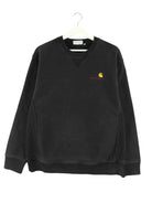 Carhartt y2k Embroidered Heavy Cotton Sweater Schwarz S (front image)