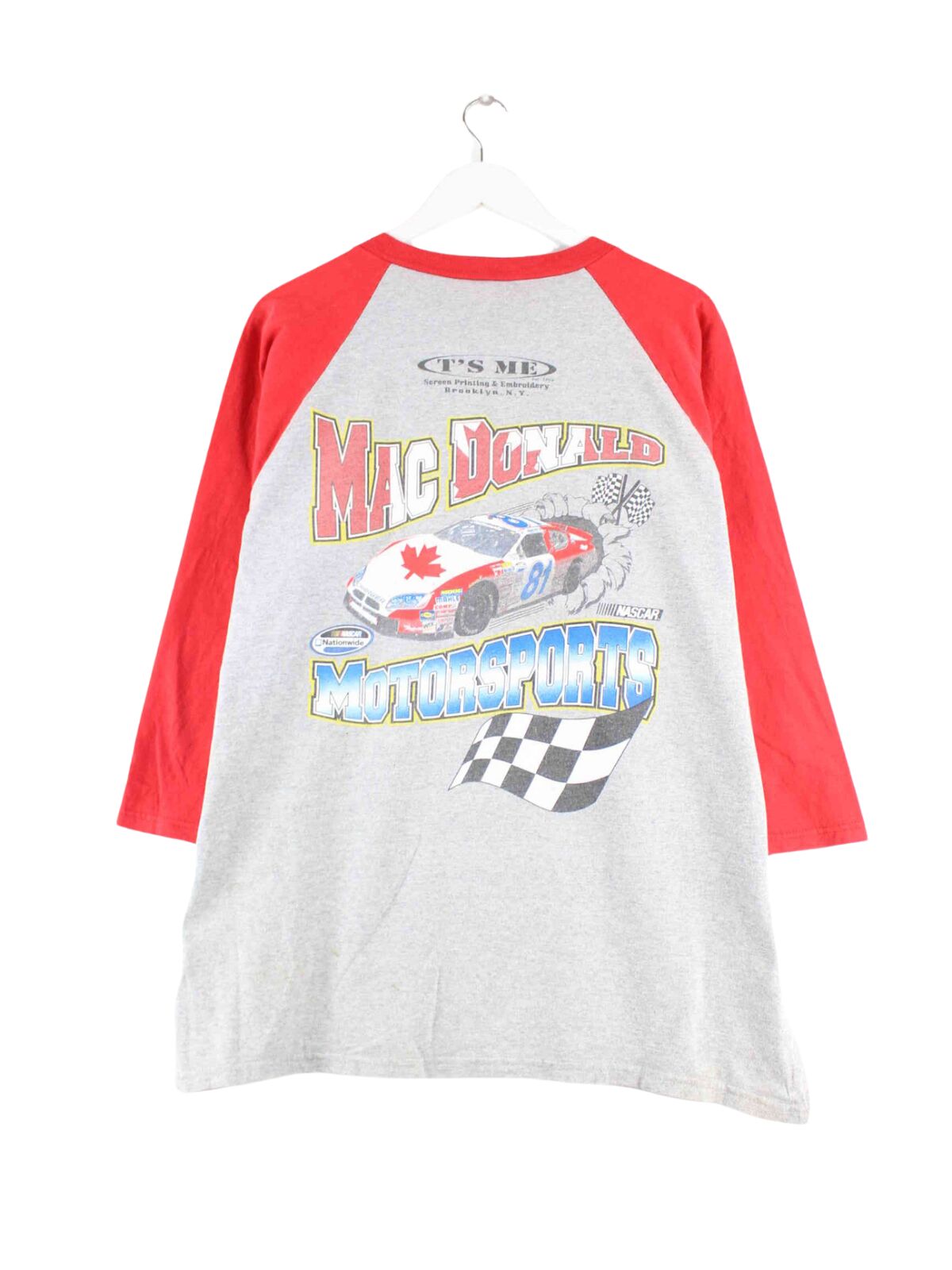 Delta Nascar y2k Macdonald Motosports Print Sweatshirt Grau XL (back image)