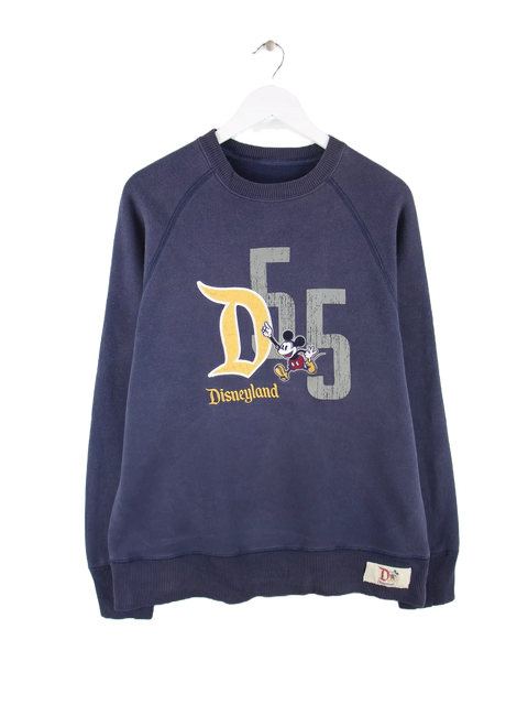 Disney 00s Disneyland D'55 Mickey Mouse Print Sweater Blau L
