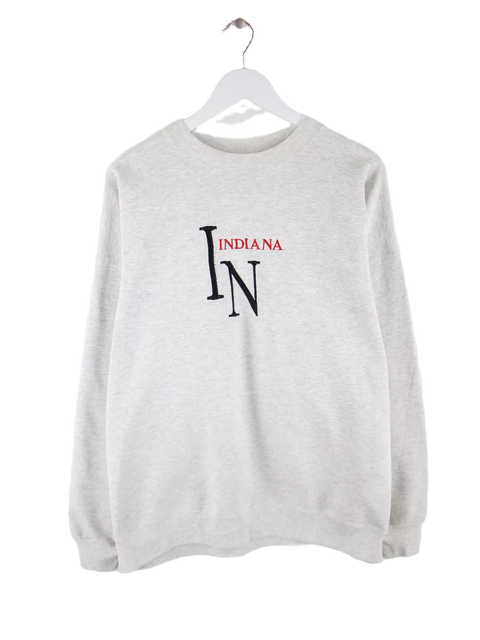 Hanes 90s Vintage Indiana Print Sweater Grau L
