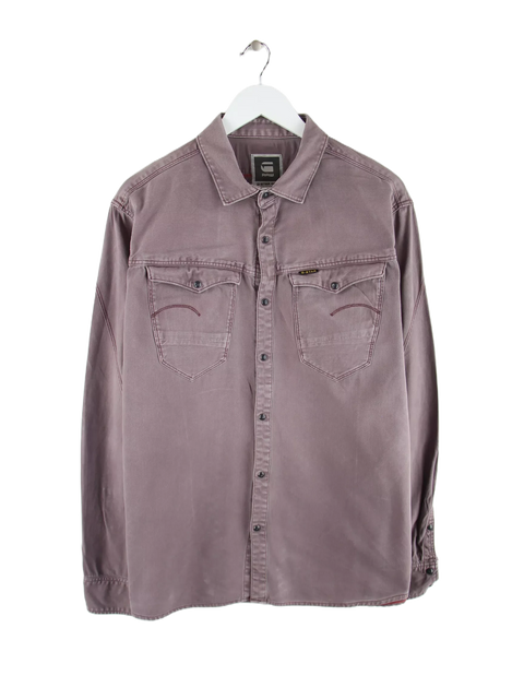 G-Star 00s Workwear Jeans Freizeit Hemd Lila XXL