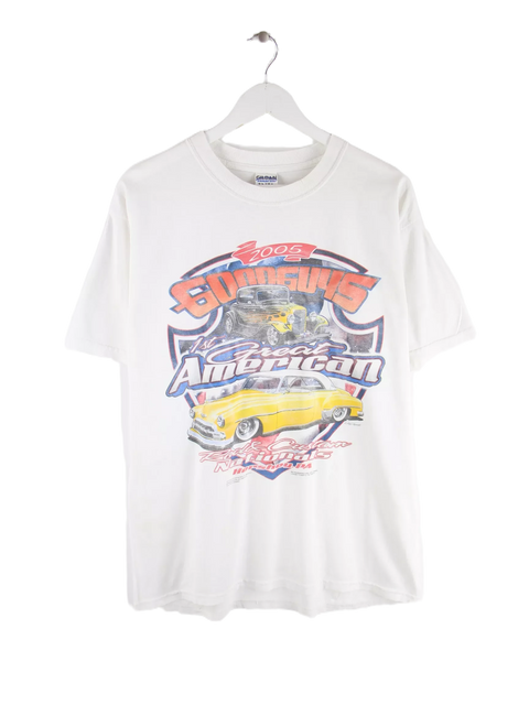 Gildan 2005 Vintage Goodguys Custom Cars Print T-Shirt Weiß L