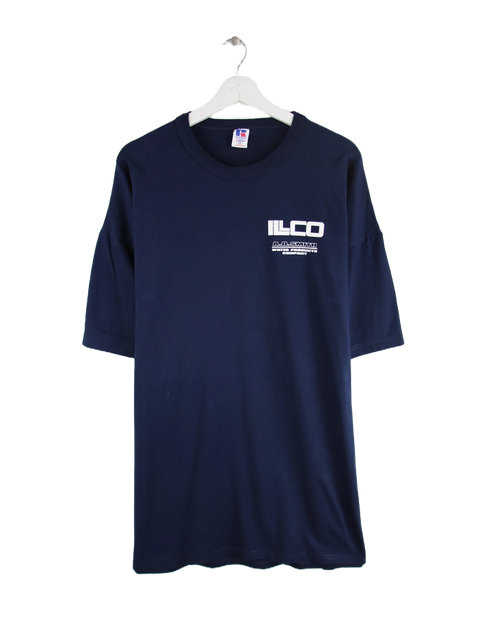 Russell Athletic ILCO Company Print T-Shirt Blau 3XL