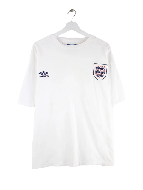 Umbro 90s Vintage England Crest T-Shirt Weiß XL