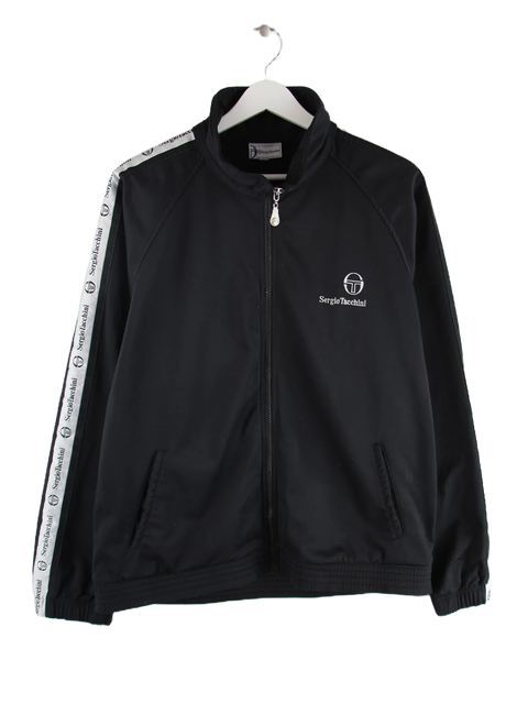 Sergio Tacchini 90s Vintage Tape Trainingsjacke Schwarz L