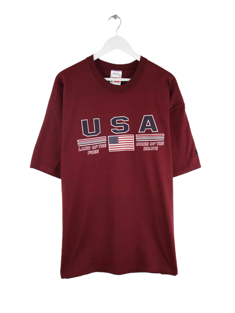 Wilson 00s USA Flag Print T-Shirt Rot XL
