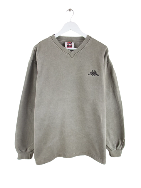 Kappa 90s Vintage V-Neck Sweater Olive L