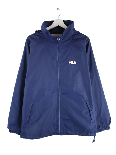 Fila 90s Vintage Big Logo Leichte Jacke Blau M