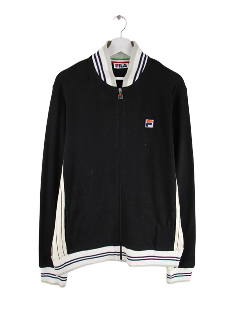 Fila 00s Embroidered Logo Stripe Sweatjacke Schwarz XL