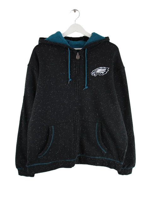 NFL Pro Line Philadelphia Eagles Fleece Lined Speckled Zip Sweat à capuche noir L