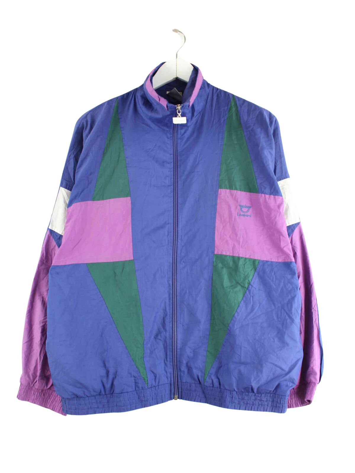 Vintage 80s Trainingsjacke Blau M (front image)