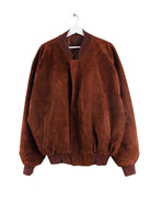 Vintage y2k Suede Bomber Jacke Braun L (front image)