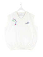 Sergio Tacchini 90s Vintage Embroidered Pullunder Weiß XL (front image)