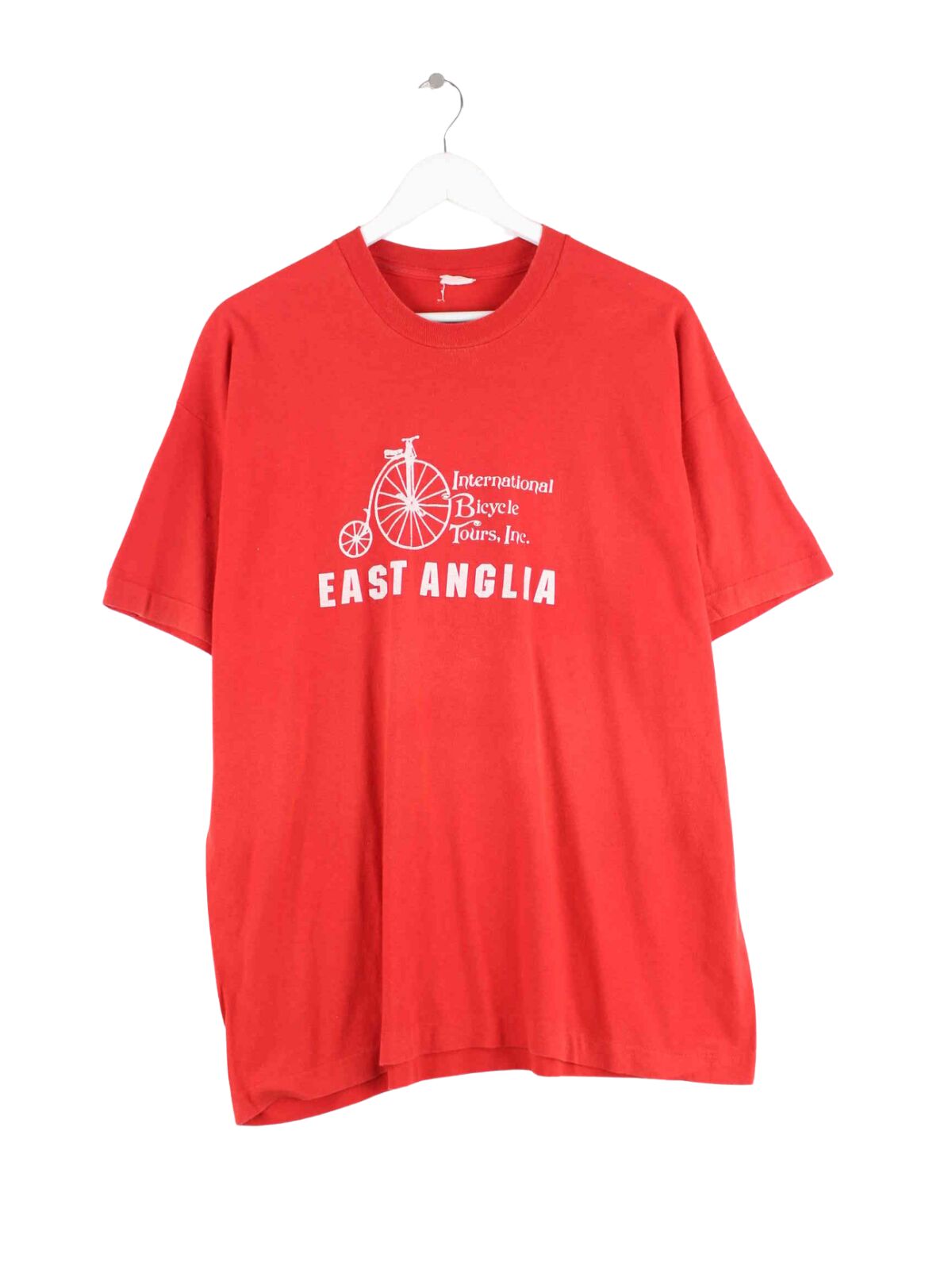 Vintage East Anglia Print Single Stitch T-Shirt Rot L (front image)