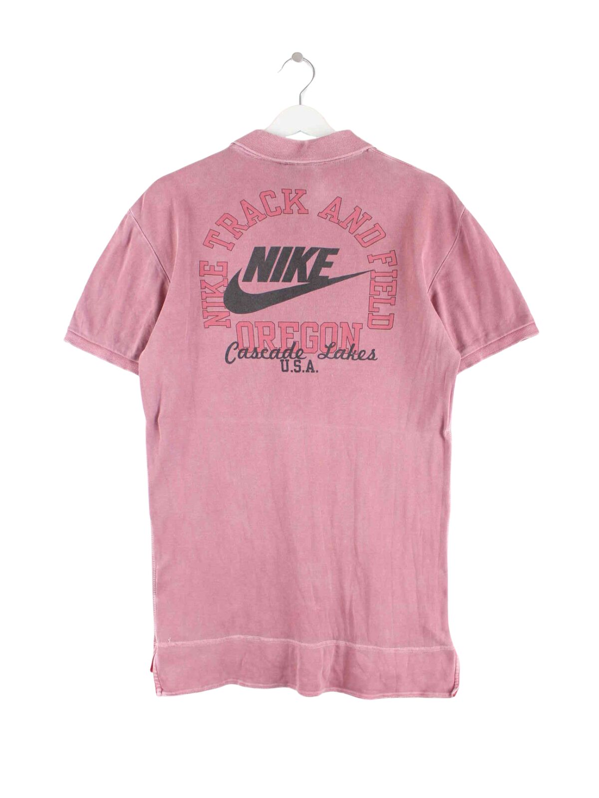 Nike 00s Oregon USA Print Polo Rosa M (front image)