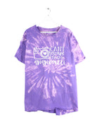 Vintage Print Tie Dye T-Shirt Lila 3XL (front image)