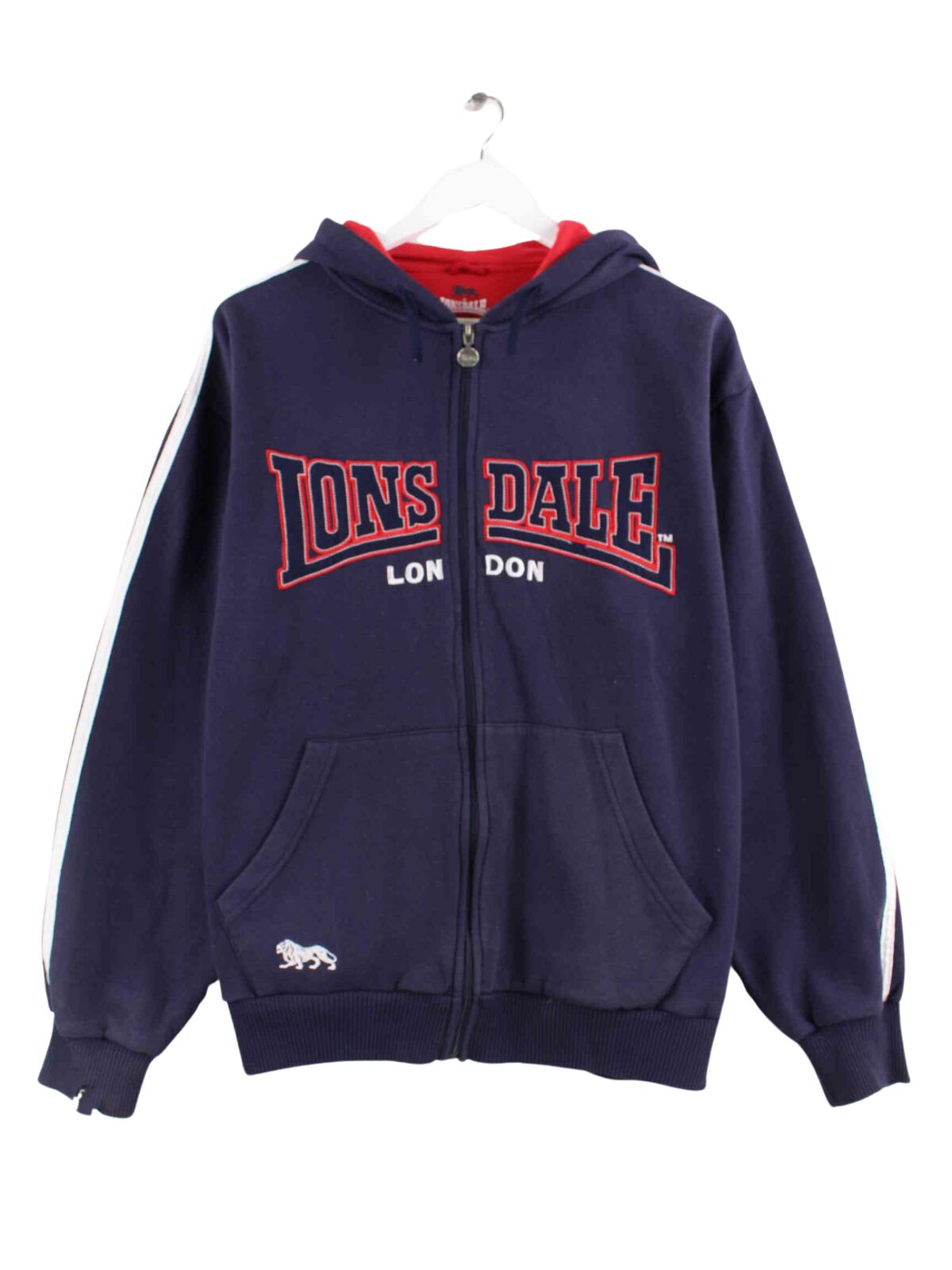 LONSDALE ジップアップジャケット Lサイズ ピンク/ネイビー Lonsdale 90s Vintage Embroidered Zip Hoodie Blue L – Peeces