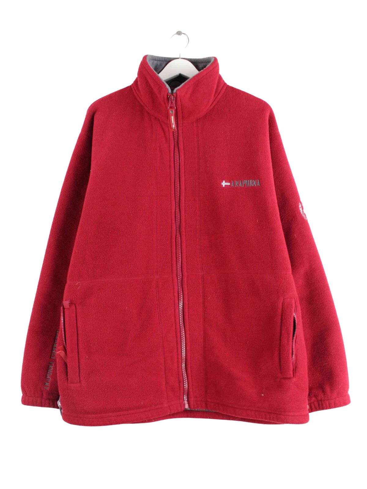 Vintage y2k Fleece Jacke Rot XXL (front image)