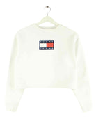 Tommy Hilfiger Damen Embroidered Crop Sweater Weiß XS (front image)