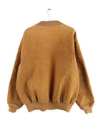 Vintage 90s Leder Suede Bomber Jacke Braun XL (back image)