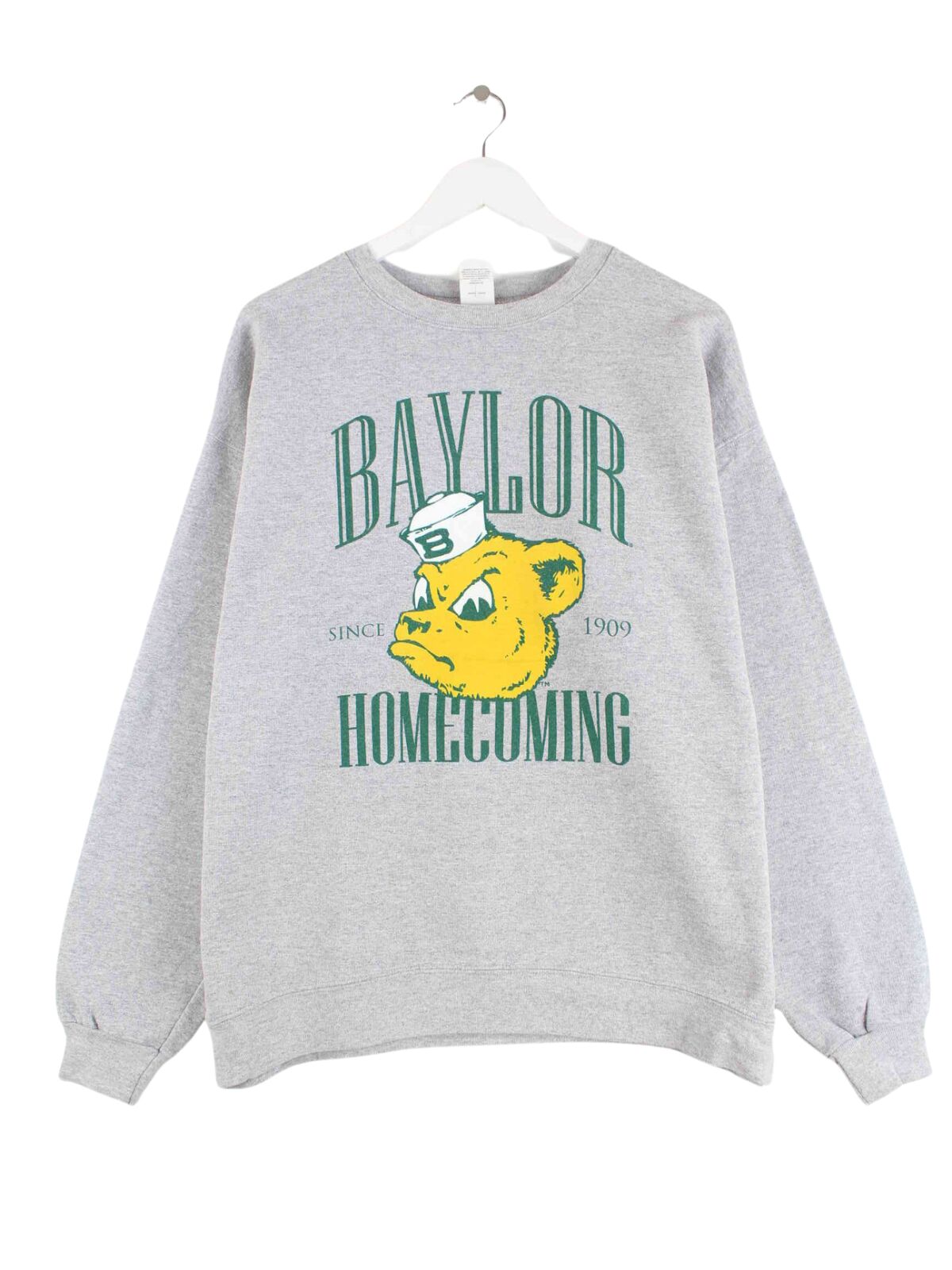 Hanes Baylor Homecoming Print Sweater Grau L (front image)