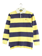 Ralph Lauren 00s Striped Langarm Polo Gelb XS (front image)