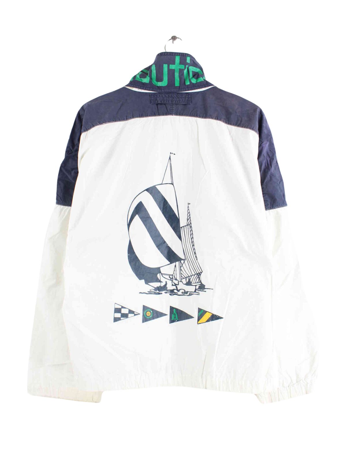 Nautica y2k Sailor Print Jacke Weiß L (back image)