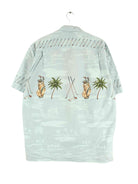 Vintage 90s Hawaii Hemd Blau XXL (back image)