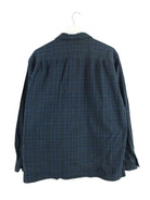 Ralph Lauren 90s Vintage Ski Camp Flanell Hemd Blau L (back image)