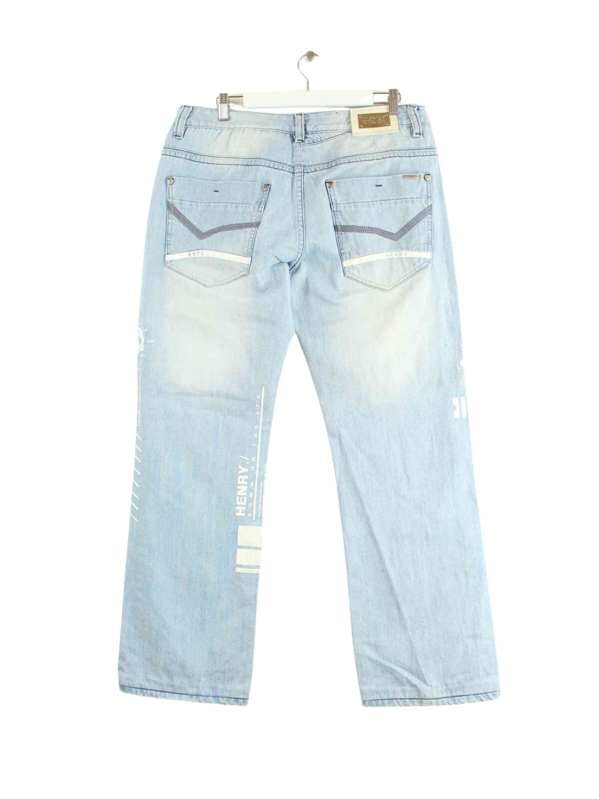 Henry Print Jeans Blau W34 L32 (back image)